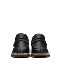 Miharayasuhiro Black Snake Sneaker Sole Loafers