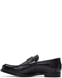 Jimmy Choo Black Star Embossed Darblay Loafers