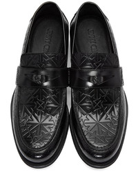 Jimmy Choo Black Star Embossed Darblay Loafers