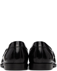 Valentino Garavani Black Vlogo Chain Loafers