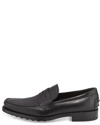Tod's Boston Leather Penny Loafer Black