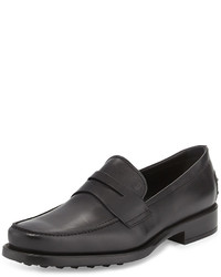 Tod's Boston Leather Penny Loafer Black
