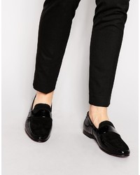 Asos Brand Saddle Loafers In Leather
