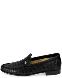 Stefano Ricci Crocodile Leather Classic Loafer Black