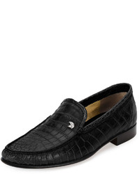 Stefano Ricci Crocodile Leather Classic Loafer Black