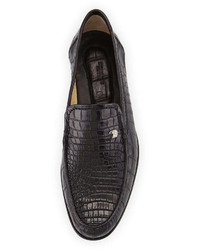 Stefano Ricci Crocodile Leather Loafer Black