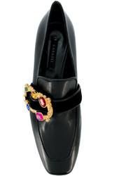 Casadei Crystal Buckle Loafers