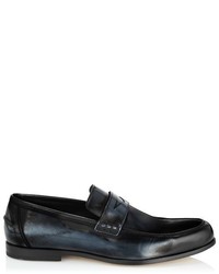 Jimmy Choo Darblay Mirror Leather And Black Leather Loafers
