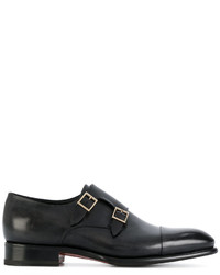 Santoni Double Buckled Loafers