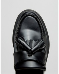 Dr. Martens Dr Martens Adrian Black Leather Tassel Loafer Flat Shoes