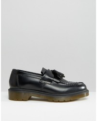 Dr. Martens Dr Martens Adrian Black Leather Tassel Loafer Flat Shoes