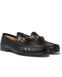 Gucci Easy Roos Horsebit Collapsible Heel Leather Loafers
