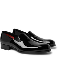 Tom Ford Edgar Grosgrain Trimmed Patent Leather Loafers
