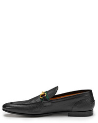 Gucci Elanor Leather Horsebit Loafer Black