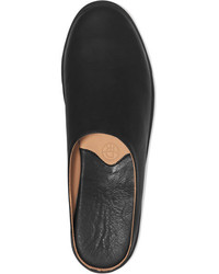 The Row Eric Leather Slippers Black