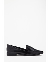 Forever 21 Faux Leather Pointed Loafers