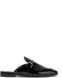 Stella McCartney Faux Patent Leather Slippers Black