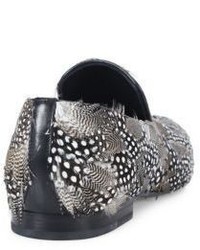Jimmy Choo Feathered Smoking Slippers