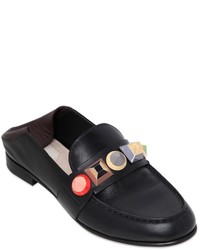 Fendi 10mm Rainbow Stud Leather Loafers