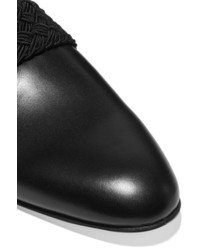 Loewe Flex Dorsay Leather Loafers Black