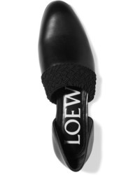 Loewe Flex Dorsay Leather Loafers Black
