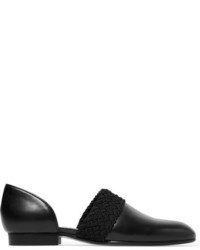Loewe Flex Dorsay Leather Loafers Black