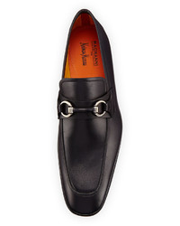 Magnanni For Neiman Marcus Leather Bit Loafer Black