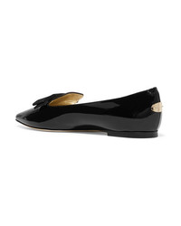 Jimmy Choo Gala Med Patent Leather Point Toe Flats