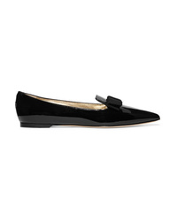 Jimmy Choo Gala Med Patent Leather Point Toe Flats