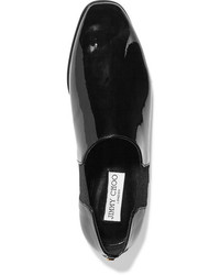 Jimmy Choo Glint Patent Leather Loafers Black