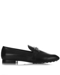 Tod's Gomma T Bar Leather Loafers