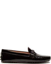 Tod's Gommini T Bar Patent Leather Loafers