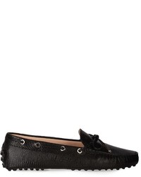Tod's Gommino Reptile Embossed Leather Loafers