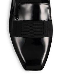 Alexander McQueen Grosgrain Bow Patent Leather Loafers