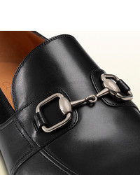Gucci Leather Square Horsebit Loafer