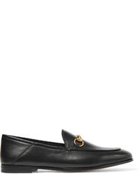 Gucci Horsebit Detailed Leather Loafers Black