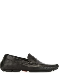 Kiton Perforated Penny Loafers