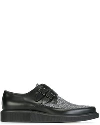 Lanvin Buckled Melted Tongue Loafers