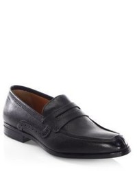 Bally Lauto Saffiano Leather Penny Loafers