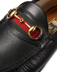 Gucci Leather Horsebit Loafer Black