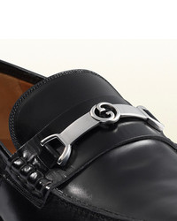 Gucci Leather Interlocking G Horsebit Loafer
