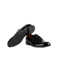 Gucci Leather Loafer With Web
