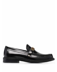 Moschino Logo Lettered Almond Toe Loafers