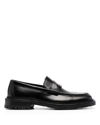 Moschino Logo Lettering Leather Loafers