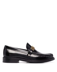 Moschino Logo Letterins Leather Loafers