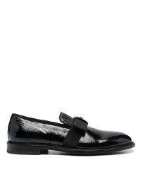Moschino Logo Plaque Bow Detail Loafers