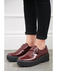 Forever 21 Lug Sole Monk Strap Loafers