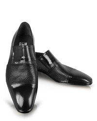 Moreschi Lugano Black Leather Loafer