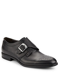 Bruno Magli Mail Monk Strap Leather Loafers