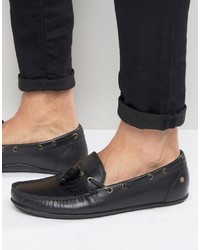 Frank Wright Nevis Loafers In Black Leather